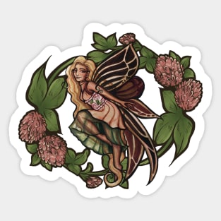 Red Clover Fairy Sticker